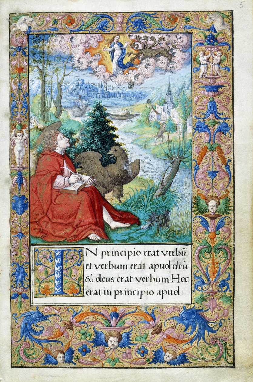 St. John of Patmos, Francois I:lle tehdystä tuntikirjasta, n. 1532-1540 tekijältä French School