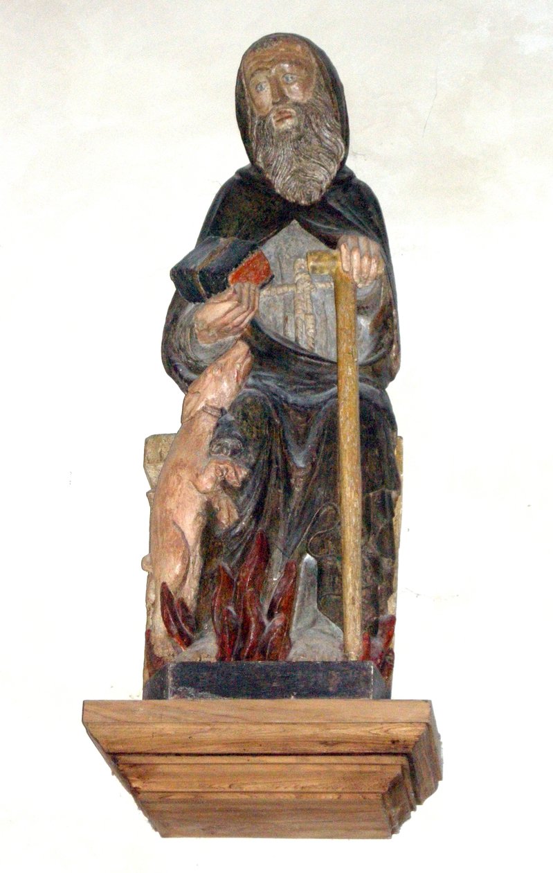 St. Anthony Abbot (maalattu puu) tekijältä French School