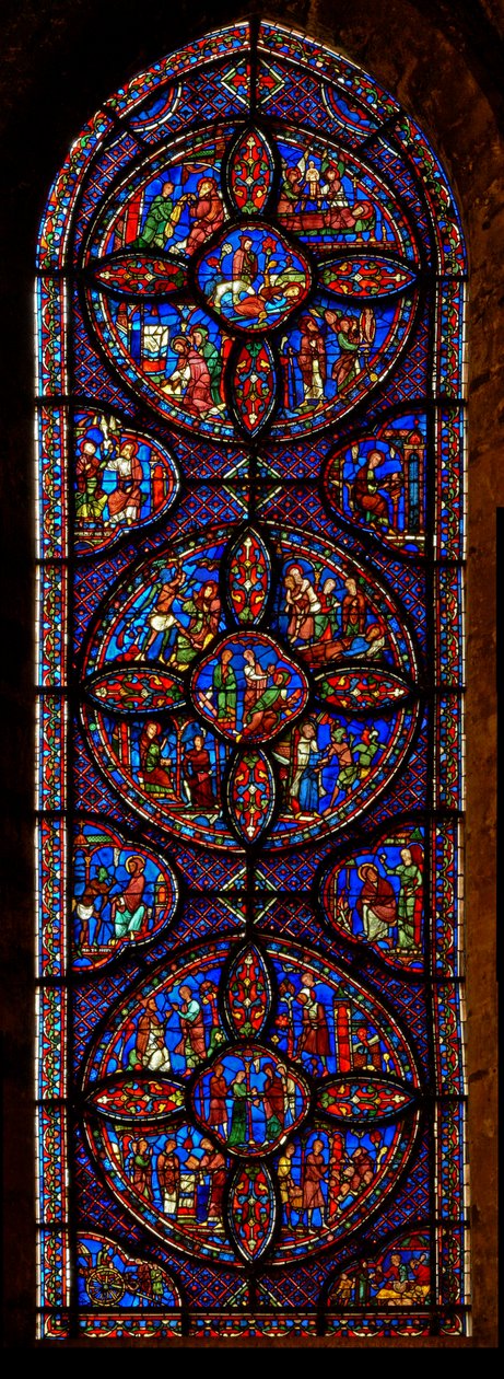 St Anthony ja St Paul Anchorite -ikkuna (w30b) tekijältä French School