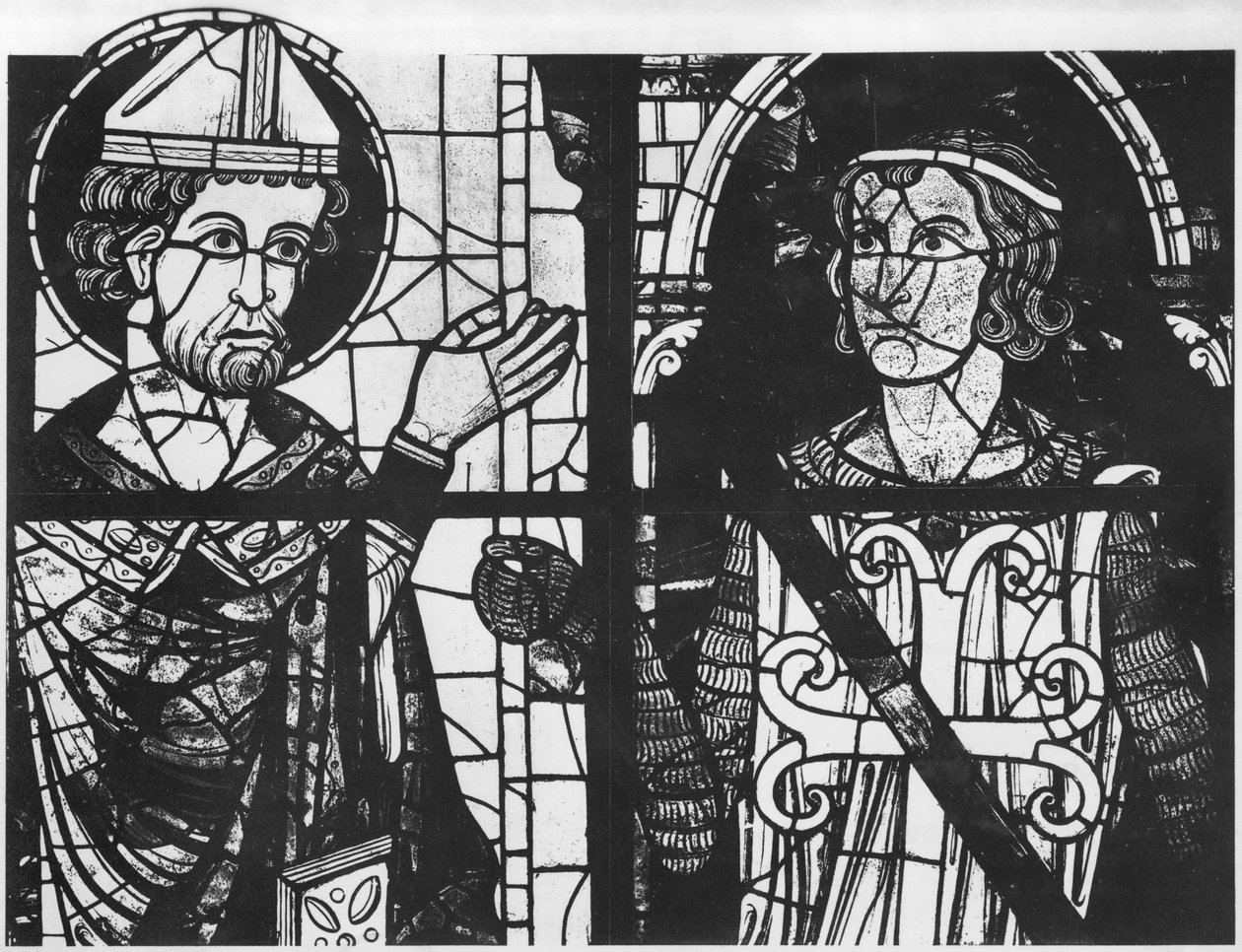 St. Denis antaa oriflammen ritari Clementille (Metzin marechal), yksityiskohta, Eteläruusu Herramme Jeesuksen Kristuksen ylistys, tekijältä French School