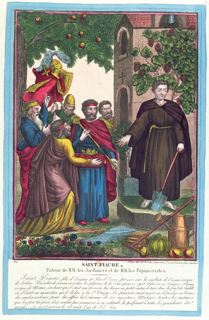 St. Fiacre (k. 670) 1841 tekijältä French School