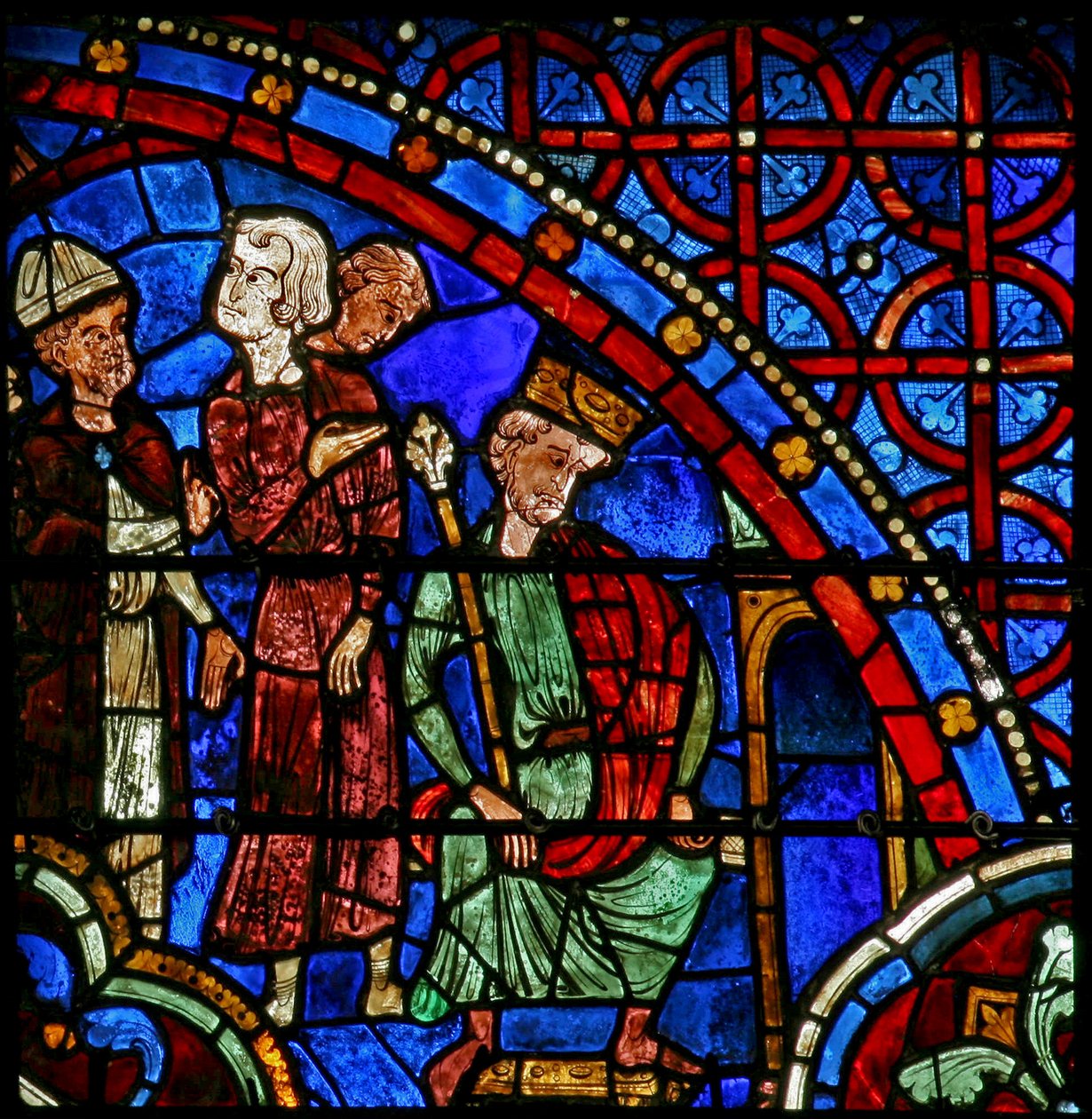 St Thomas Becket esitetään Henrik II:lle (v18) tekijältä French School