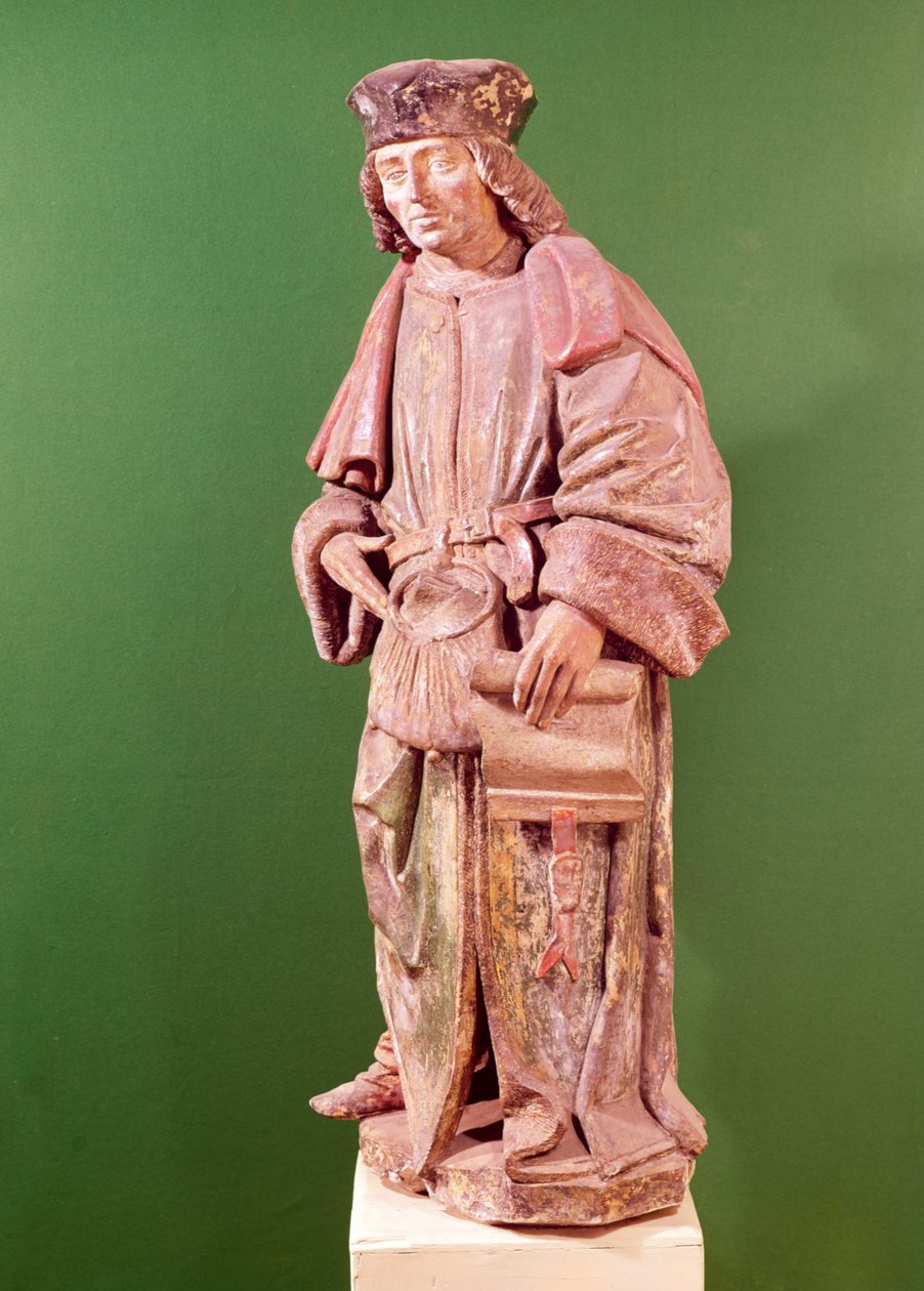 St. Yves de Treguier (1253-1303), St. Martinin kirkosta Amiensista (puuta) tekijältä French School