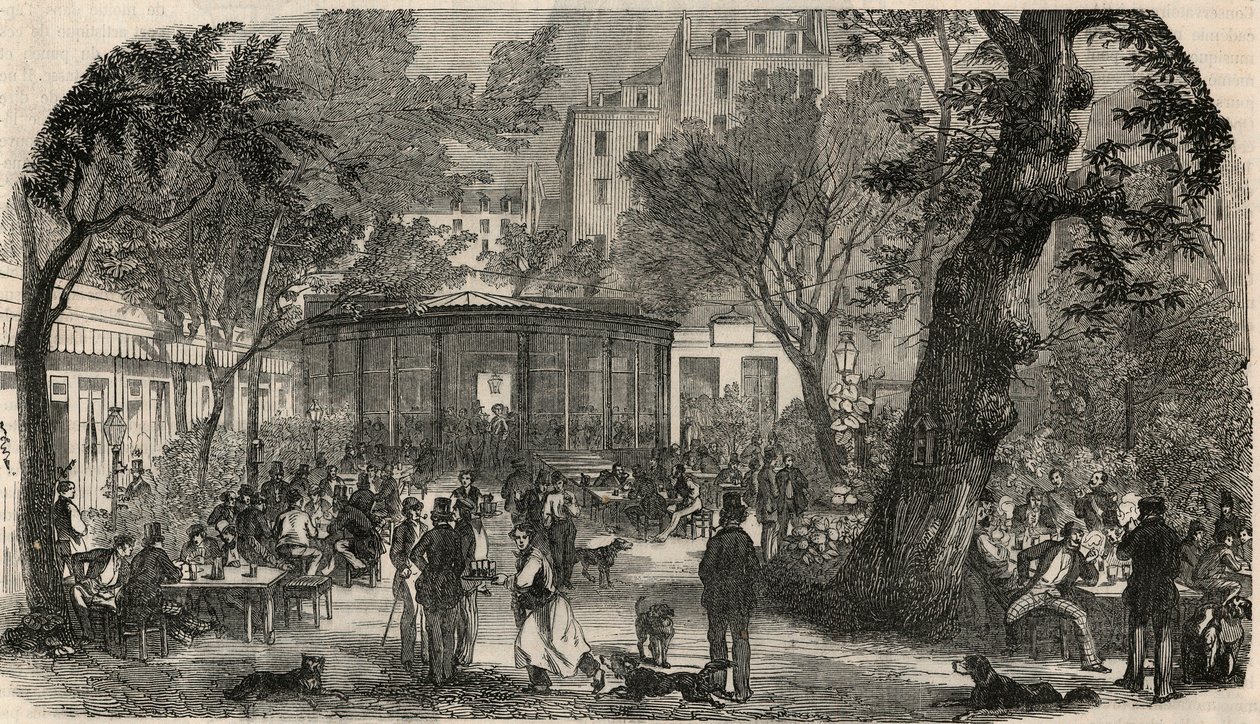Cheval Blancin leima Pariisissa 1800-luvulla - Edmond Texierin kaiverrus Tableau-de-Paris
