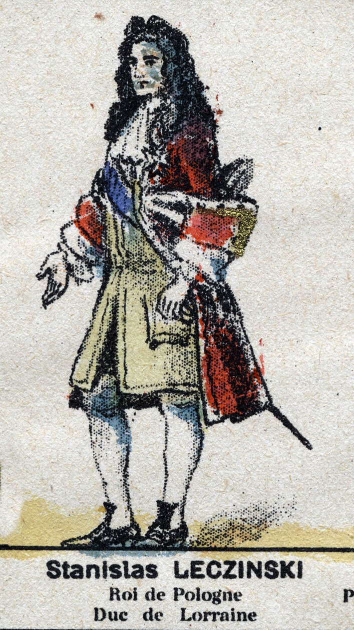 Stanislas I Leszczynski (1677-1766), Lorraine ja Barin herttua, Polonin kuningas. Teoksessa "" Galeriede Kings and Queens of France ja maineikkaat hahmot 1643 - 1895"" Epinal kuva. tekijältä French School