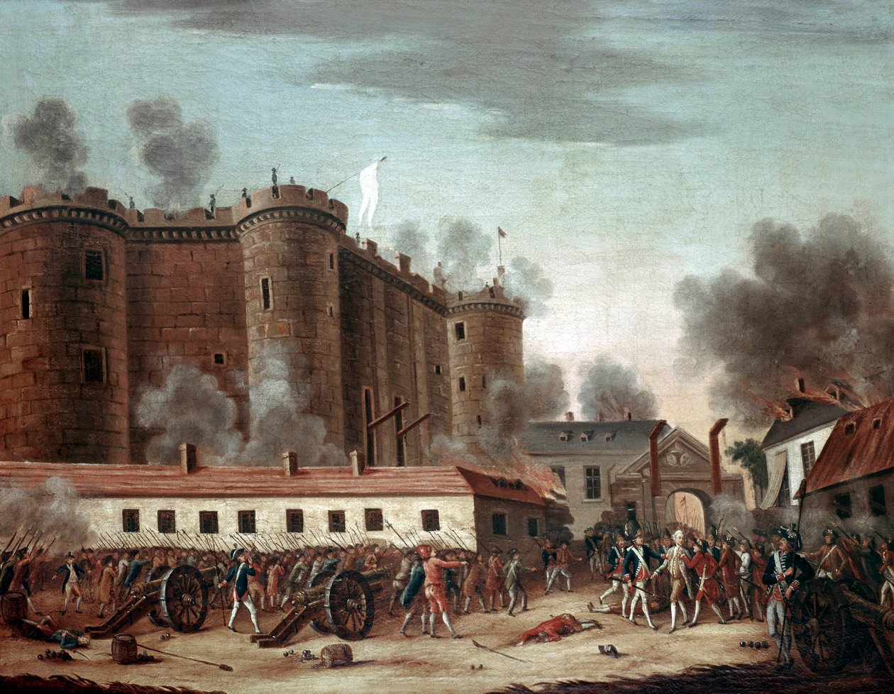 Bastiljan myrsky, 14. heinäkuuta 1789 (öljy kankaalle) tekijältä French School