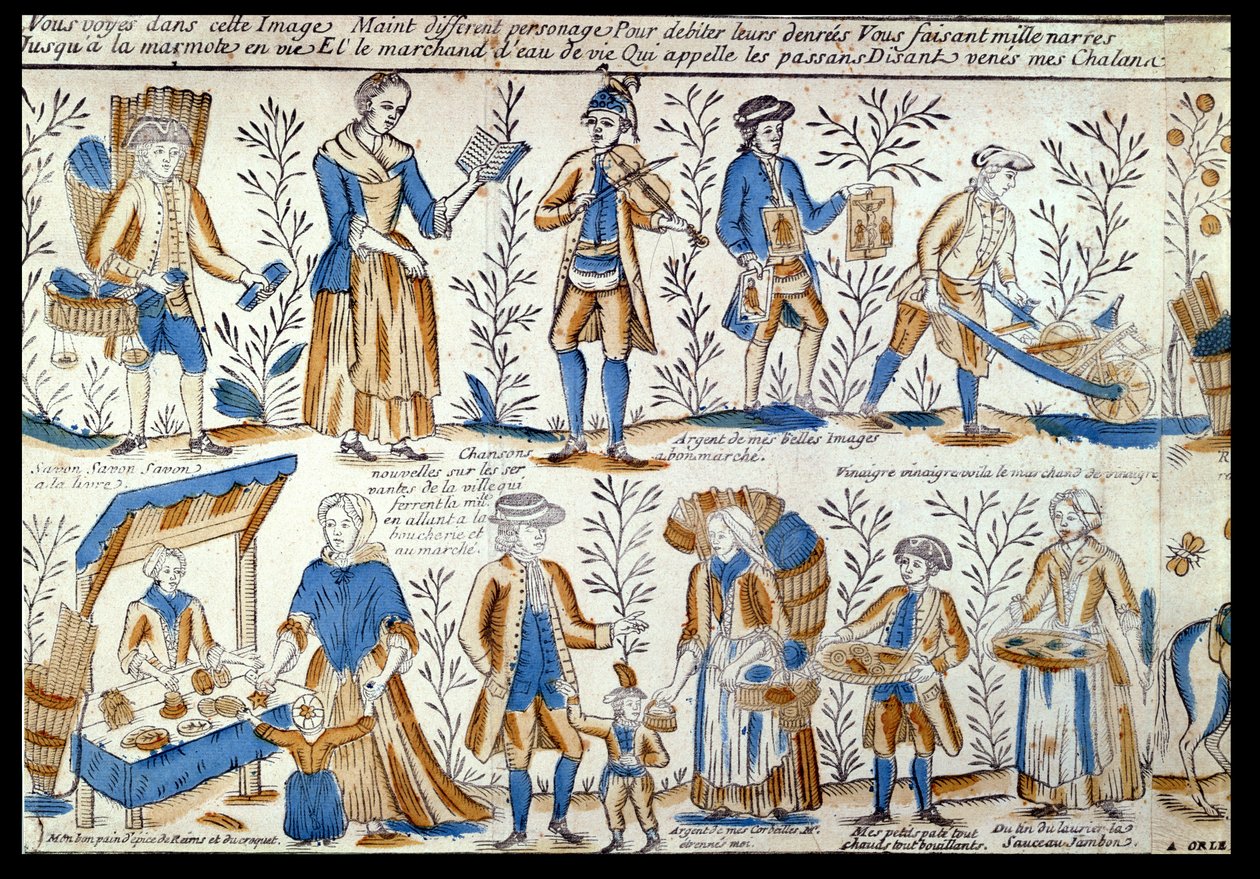 Street Traders 1700-luvulla tekijältä French School
