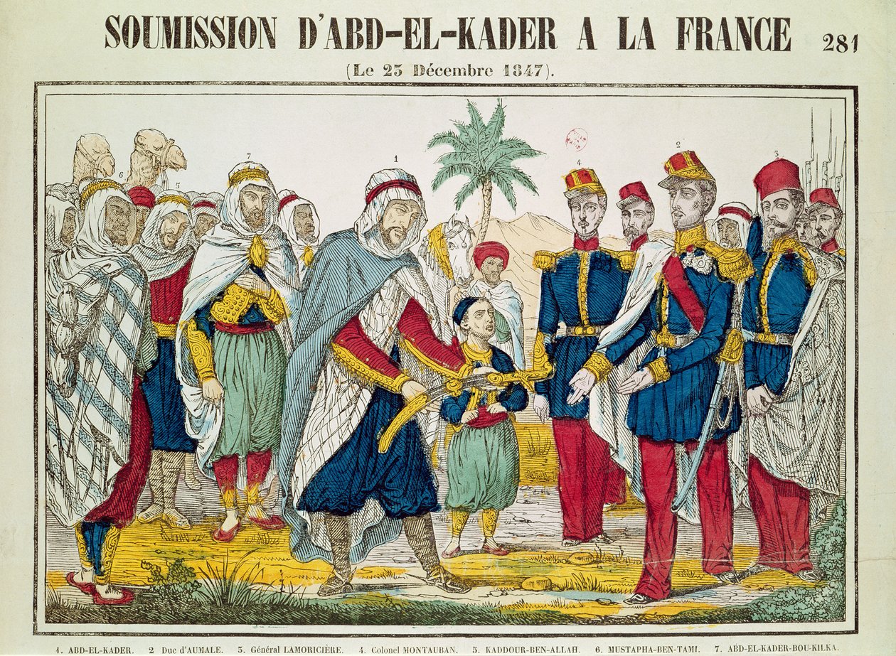 Abd el-Kaderin (1808-83) alistuminen Henri d
