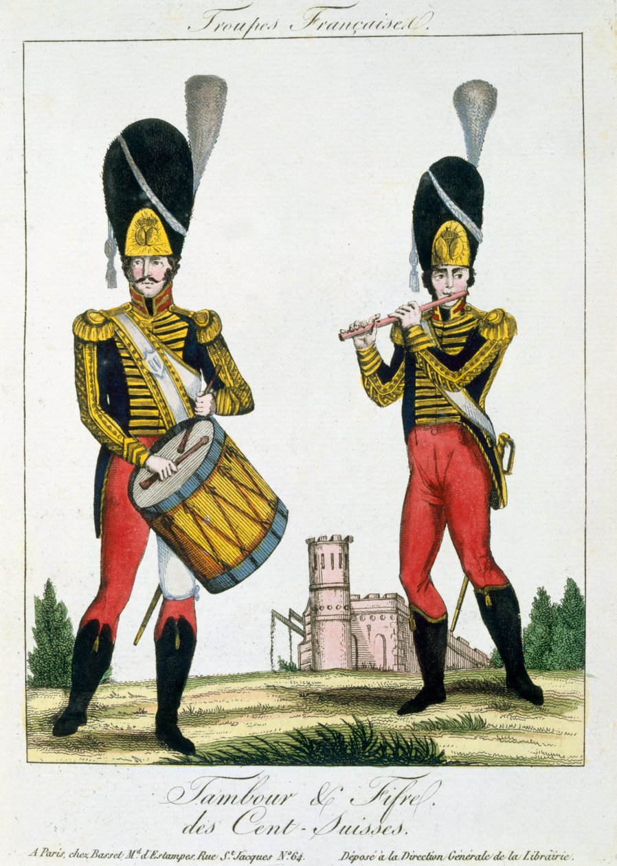 Sveitsin Guard, Tambour ja Fife Players, n. 1790 tekijältä French School