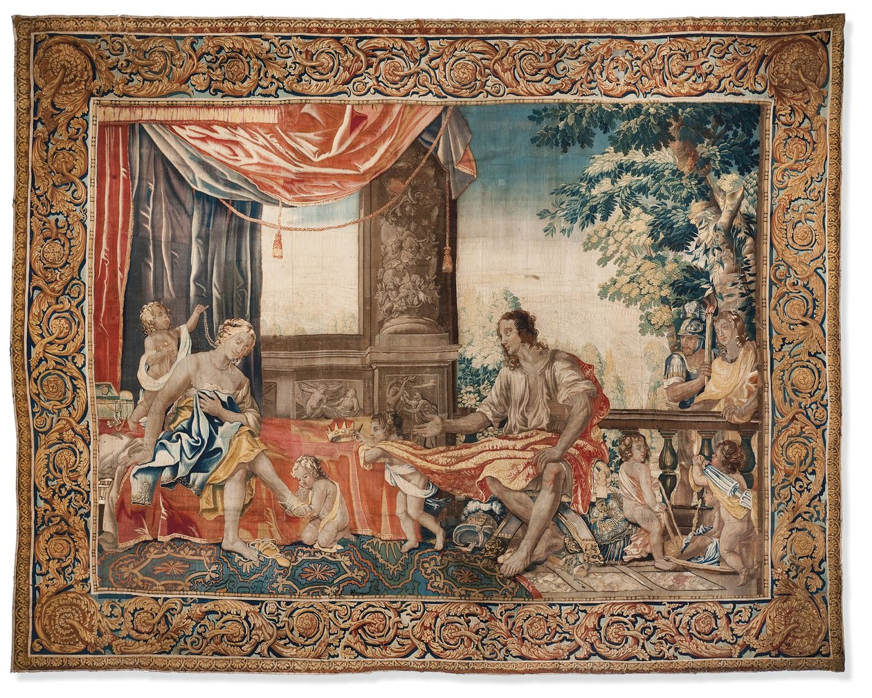 Kuvakudos sarjasta "Women of Antiquity Illustrated", n. 1645 (villa & silkki) tekijältä French School