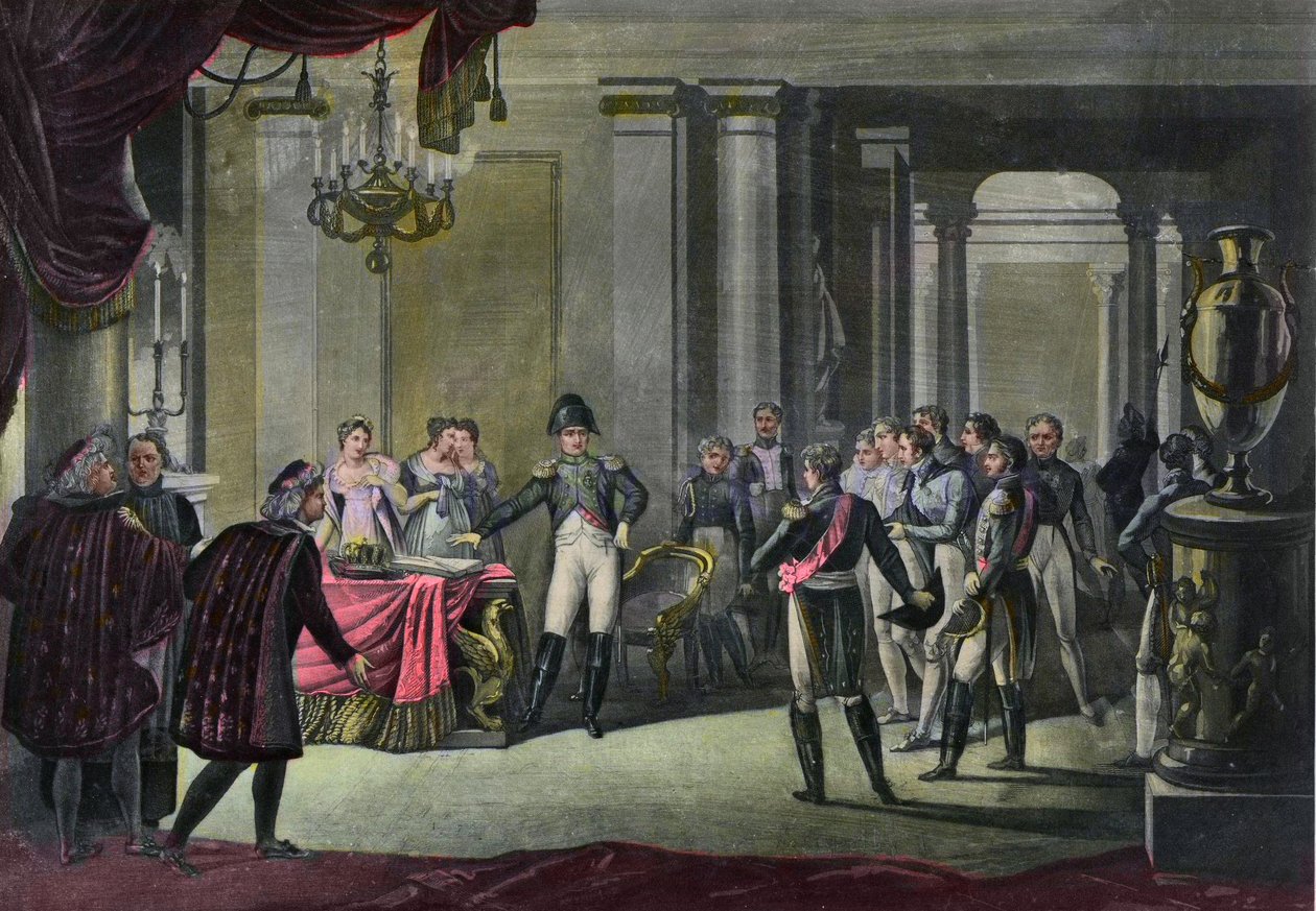 Napoleonin luopuminen Fontainebleausta huhtikuussa 1814 - Napoleonin luopuminen Fontainebleaussa 1814 tekijältä French School