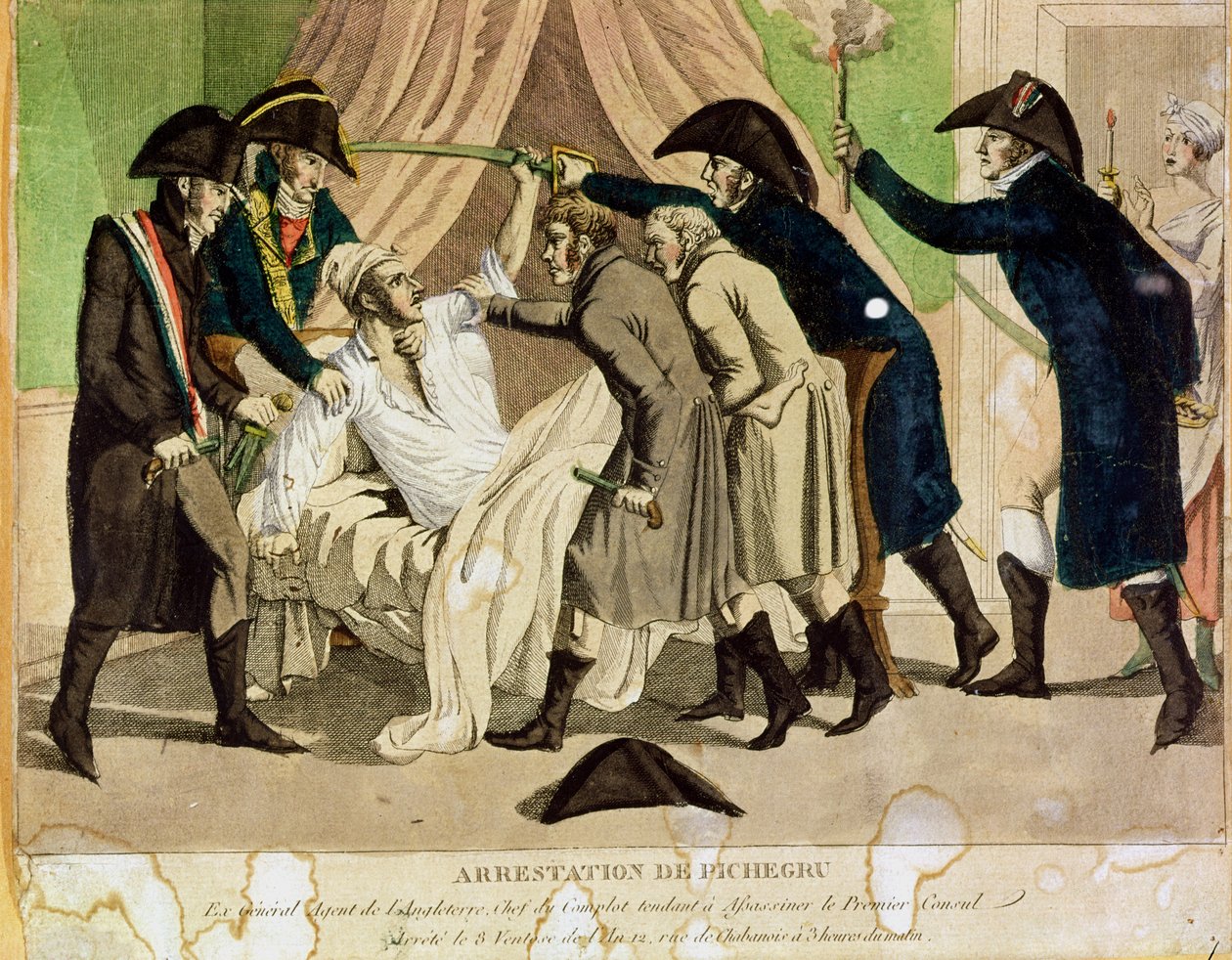 Kenraali Charles Pichegrun (1761-1804) pidätys 1800-luvun alussa tekijältä French School
