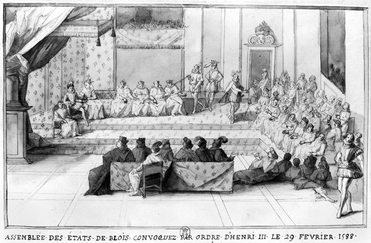 Ranskan kuningas Henri III (1551-89) (1574-89) 29. helmikuuta 1588 koolle kutsuma Blois