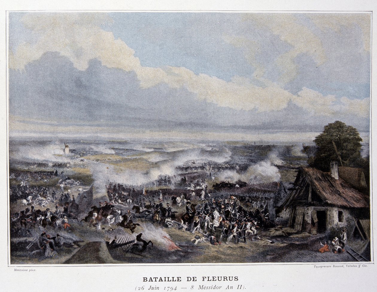 Fleuruksen taistelu vuonna 1794 - "" Napoleonin taisteluissa", 1800-luvun loppu tekijältä French School