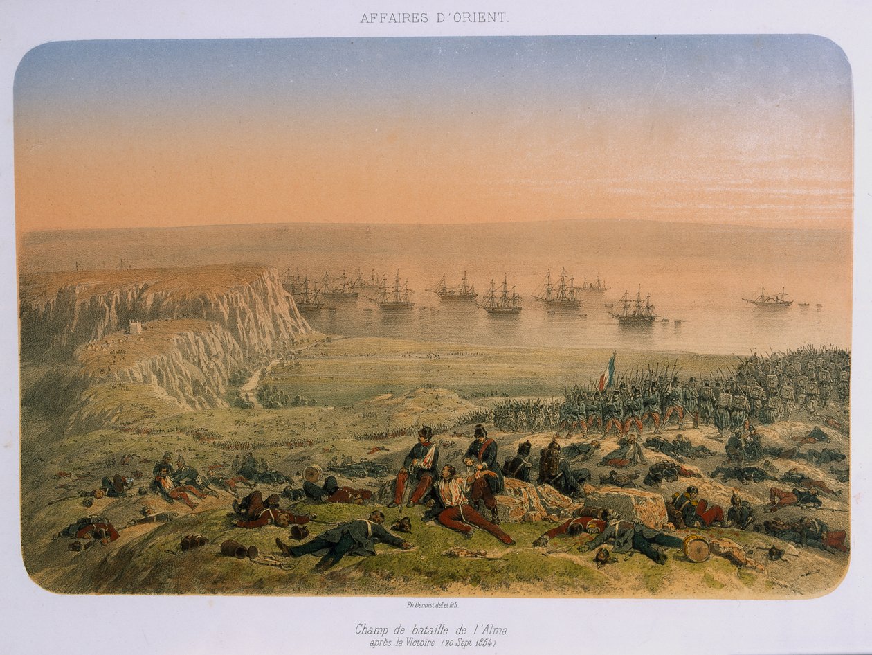 Taistelukenttä Almassa voiton jälkeen, 20. syyskuuta 1854 tekijältä French School