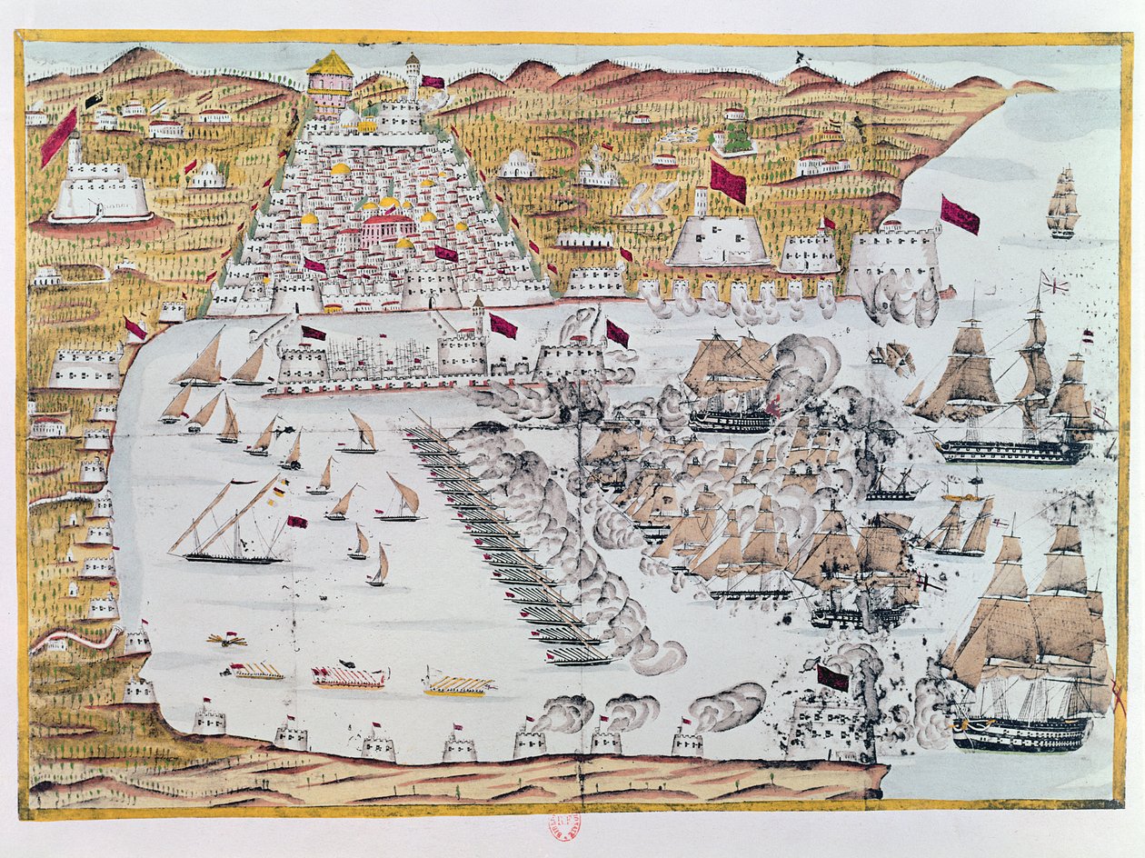 Englantilais-hollantilaisten laivastojen pommittaminen Algeriaan 27. elokuuta 1816 tekijältä French School