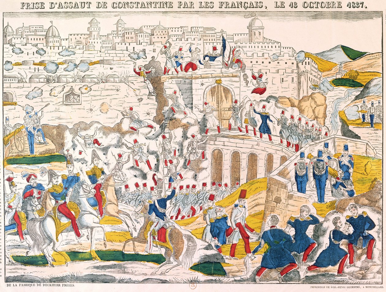 Constantinuksen vangitseminen ranskalaisten toimesta 13. lokakuuta 1837 tekijältä French School