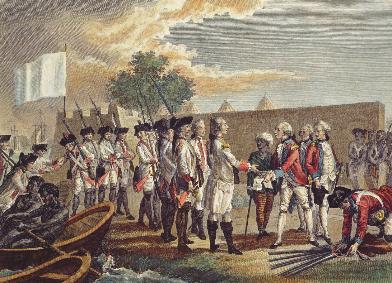 Senegalin vangitseminen, kaiverrus Nicholas Ponce (1746-1831) 1799 (värikaiverrus) tekijältä French School