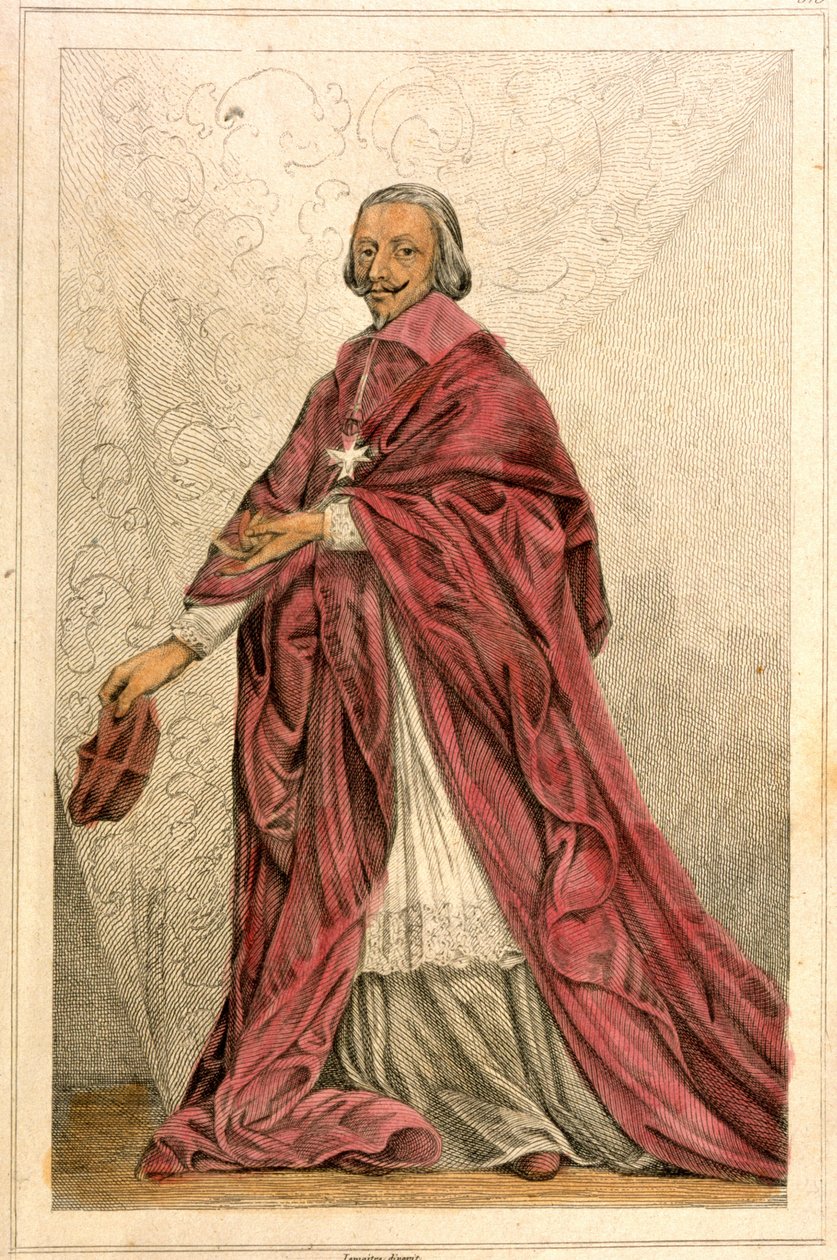Richelieun kardinaali (1585-1642) - Kaiverrus 1800-luvulta. tekijältä French School
