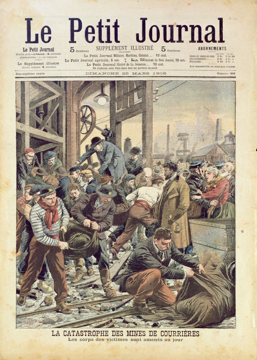 Katastrofi Courrieresissa, Le Petit Journal, 25. maaliskuuta 1906 tekijältä French School