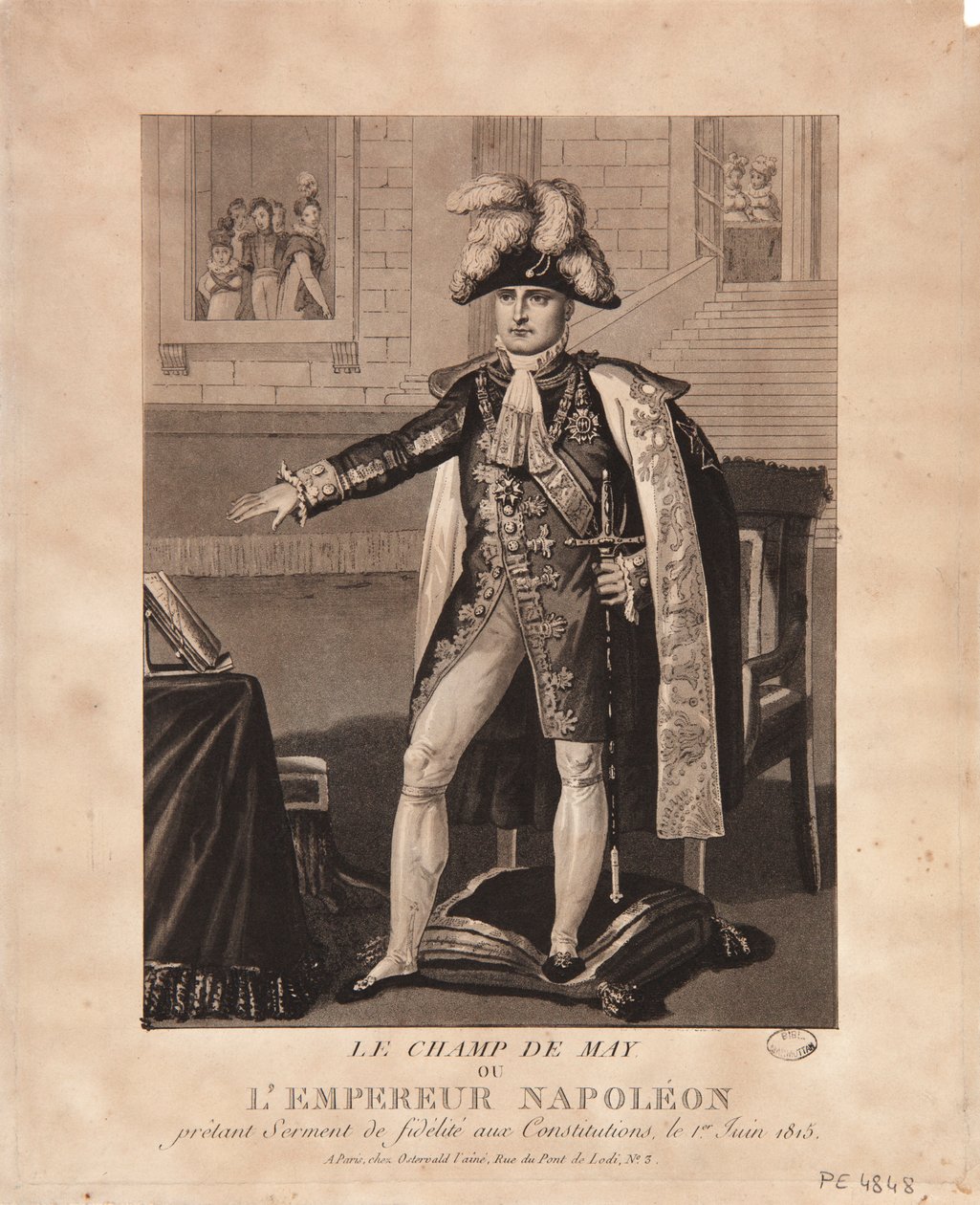 Champ de Mai eli keisari Napoléon vannomassa uskollisuudenvalan perustuslaille tekijältä French School