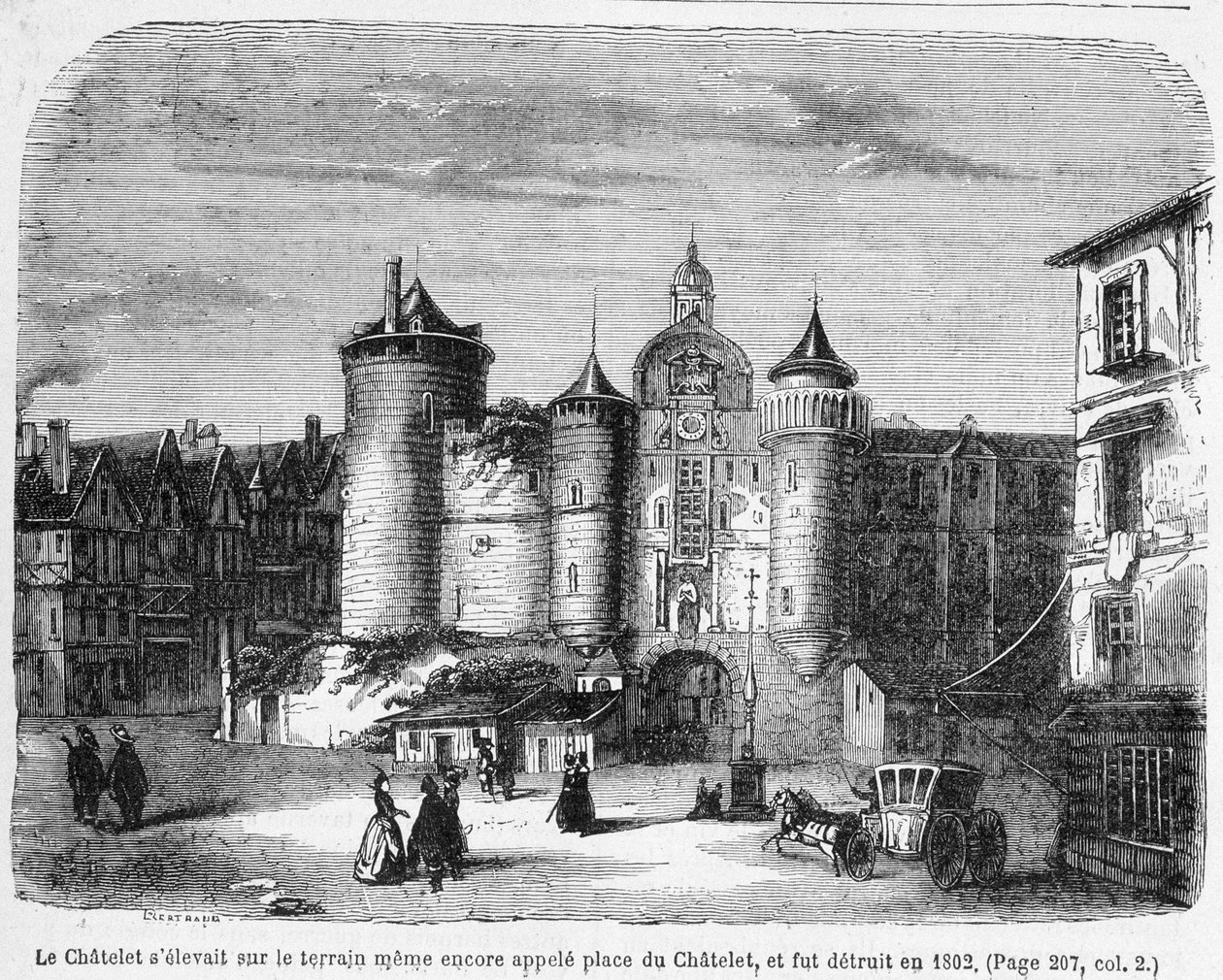Chatelet 1700-luvulla - kaiverrus tekijältä French School