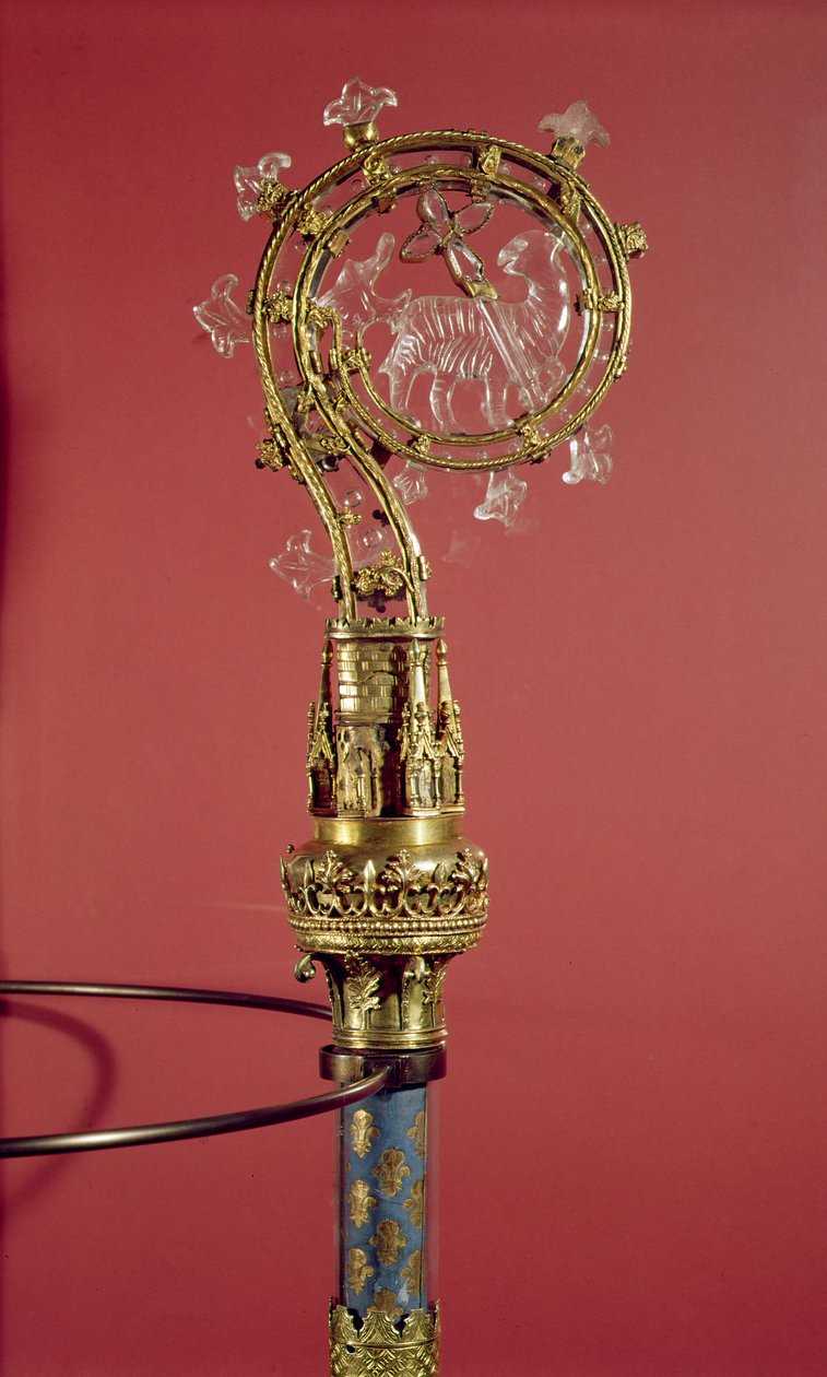 Sistercian luostarin Abbaye du Lysin luostareiden Crozier (hopea kullattu ja vuorikristalli) tekijältä French School