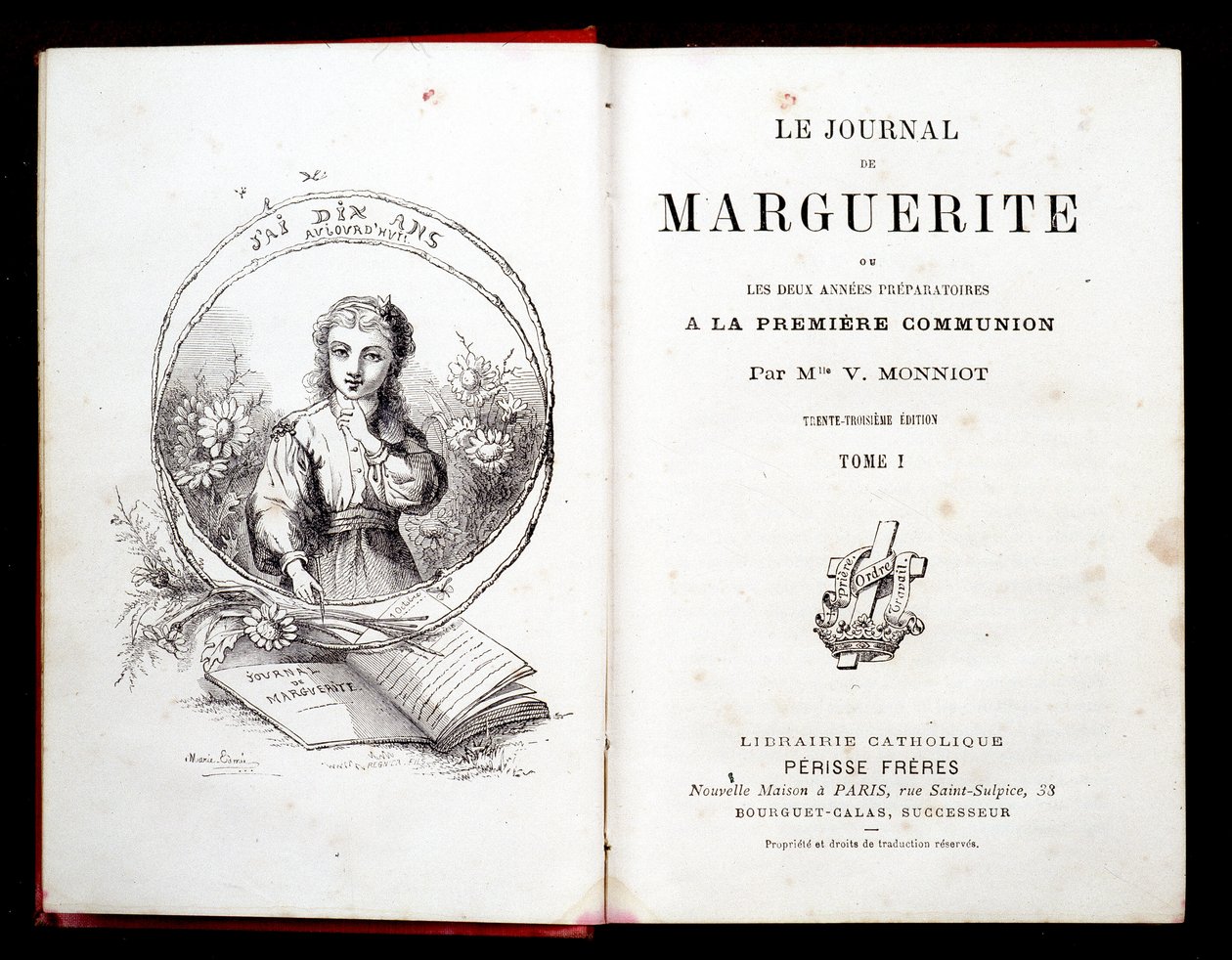 Margaritan päiväkirja eli neiti V. Monniotin kaksi vuotta valmistautumista ensimmäiseen ehtoolliseen. tekijältä French School