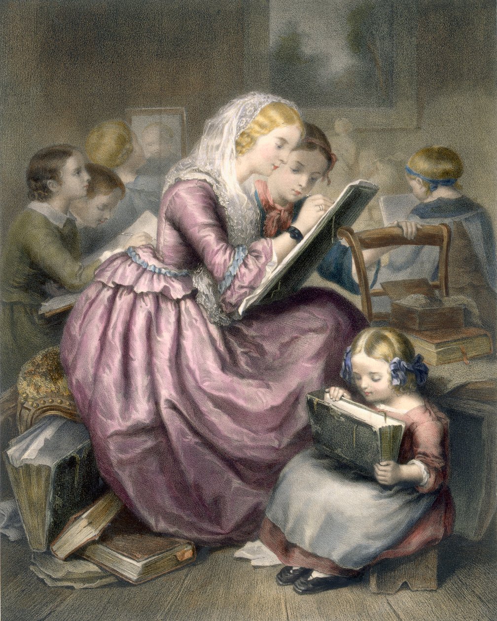 Piirustuskoulu, n. 1835 tekijältä French School