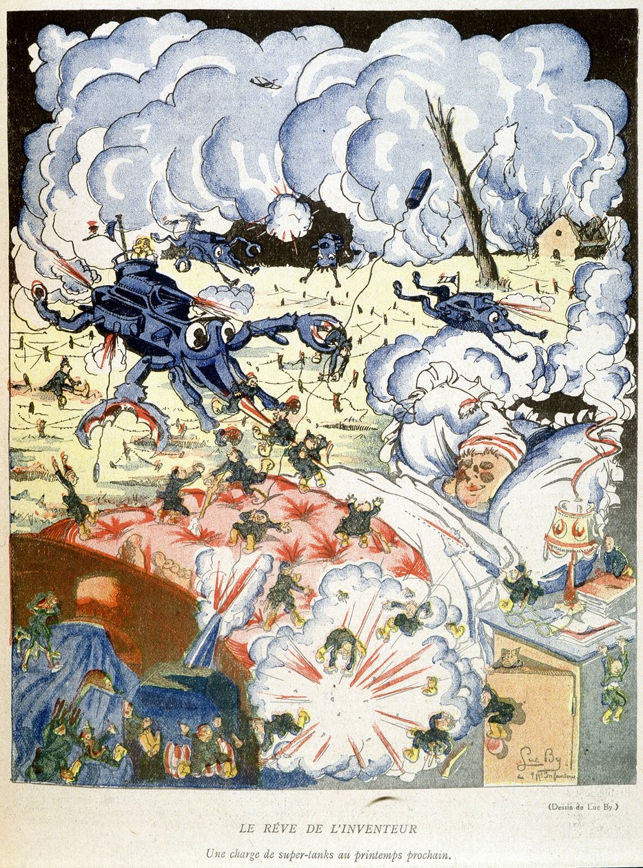 Keksijän unelma - elokuvassa "The Bayonet" 25.10.1917. tekijältä French School