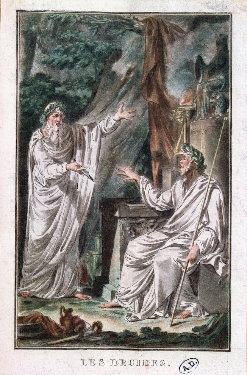 Druidit, kuvitus näytelmään, n. 1800 tekijältä French School