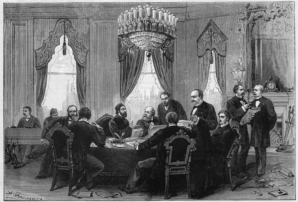 Idän sota (1875-1878) kutsuttiin myös Venäjän turkkilaissodaksi (venäläis-turkki): diplomaatit tapasivat Konstantinopolin täysistunnossa Admirauten palatsissa 23. joulukuuta tekijältä French School