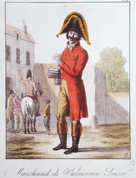 The Faltrank Seller, n.1830-40 (värillinen kaiverrus) tekijältä French School