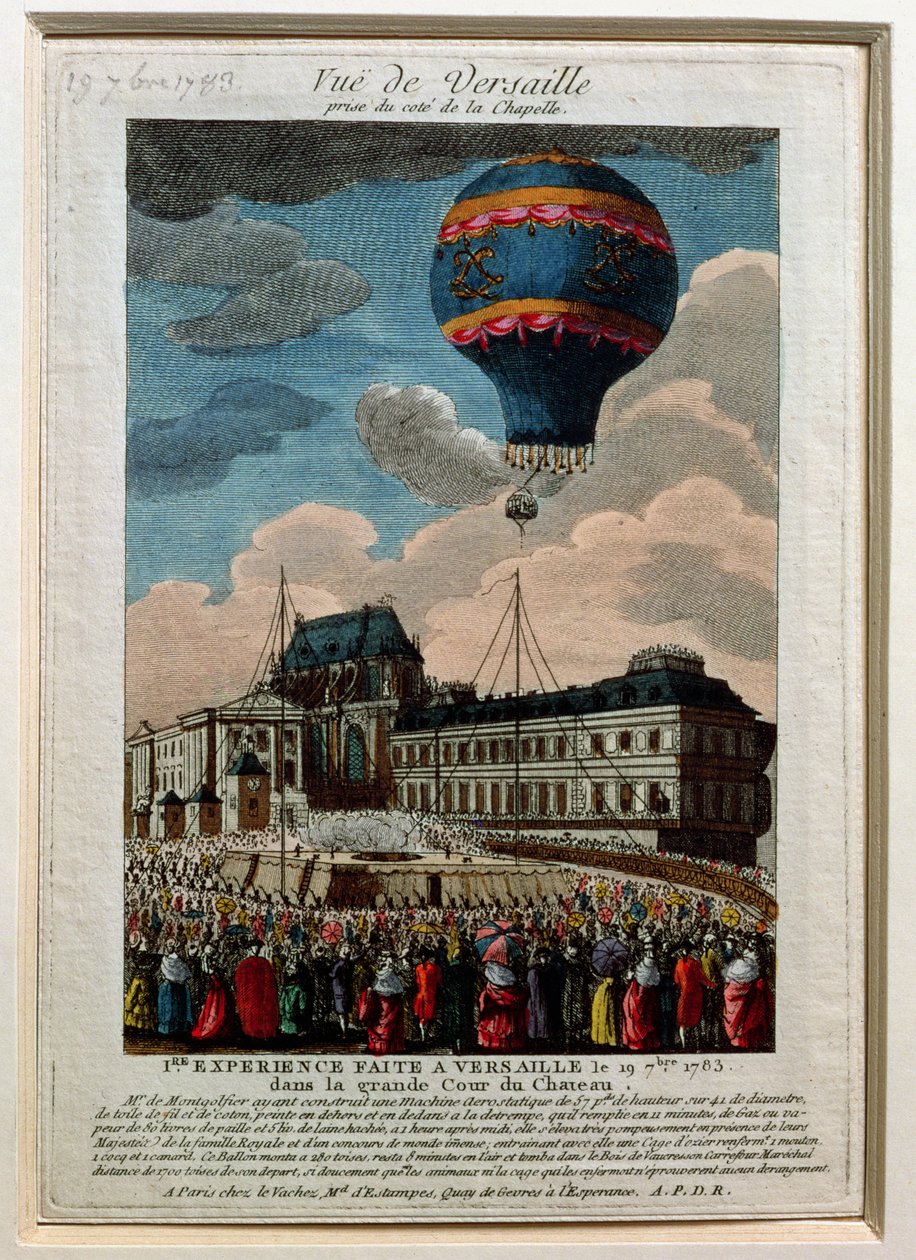 Ensimmäinen ilmapallokoe Chateau de Versailles