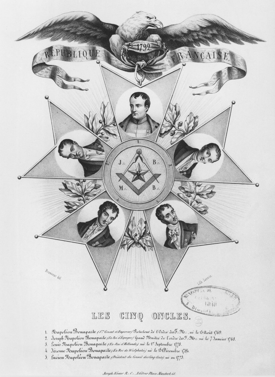 Vapaamuurariuden viisi setä, 1848 tekijältä French School