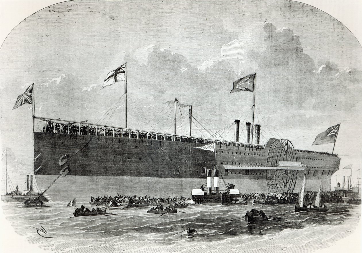 The Great Eastern, kuvitus Le Nouvel Illustresta, 1867 tekijältä French School