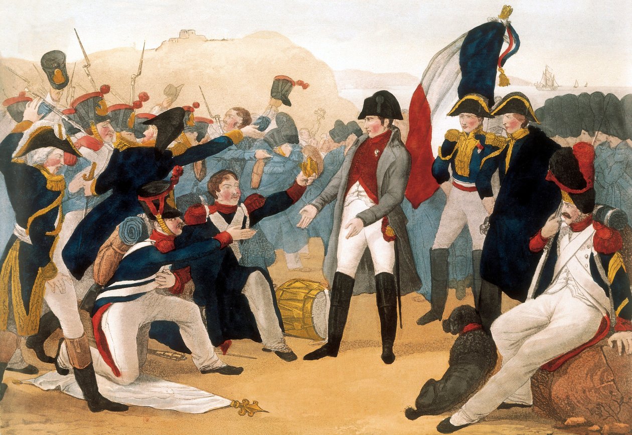 Sata päivää (1. maaliskuuta-18. kesäkuuta 1815): Napoleon I Bonaparten (1769-1821) paluu Elban saarelta, 5. maaliskuuta tekijältä French School