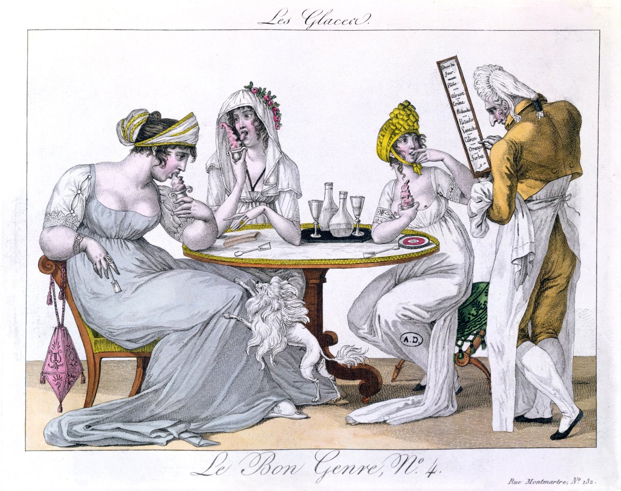 The Ice Cream, plat 4, Le Bon Genre, Pariisi, 1827 tekijältä French School