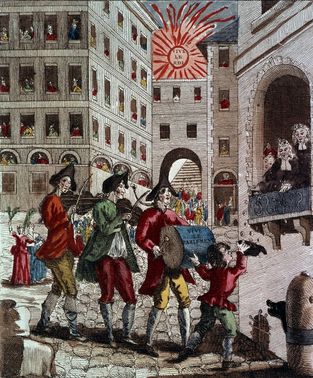 Ranskan kansan ilo juhlii kuningasta ja parlamentin kutsumista syyskuussa 1788 tekijältä French School