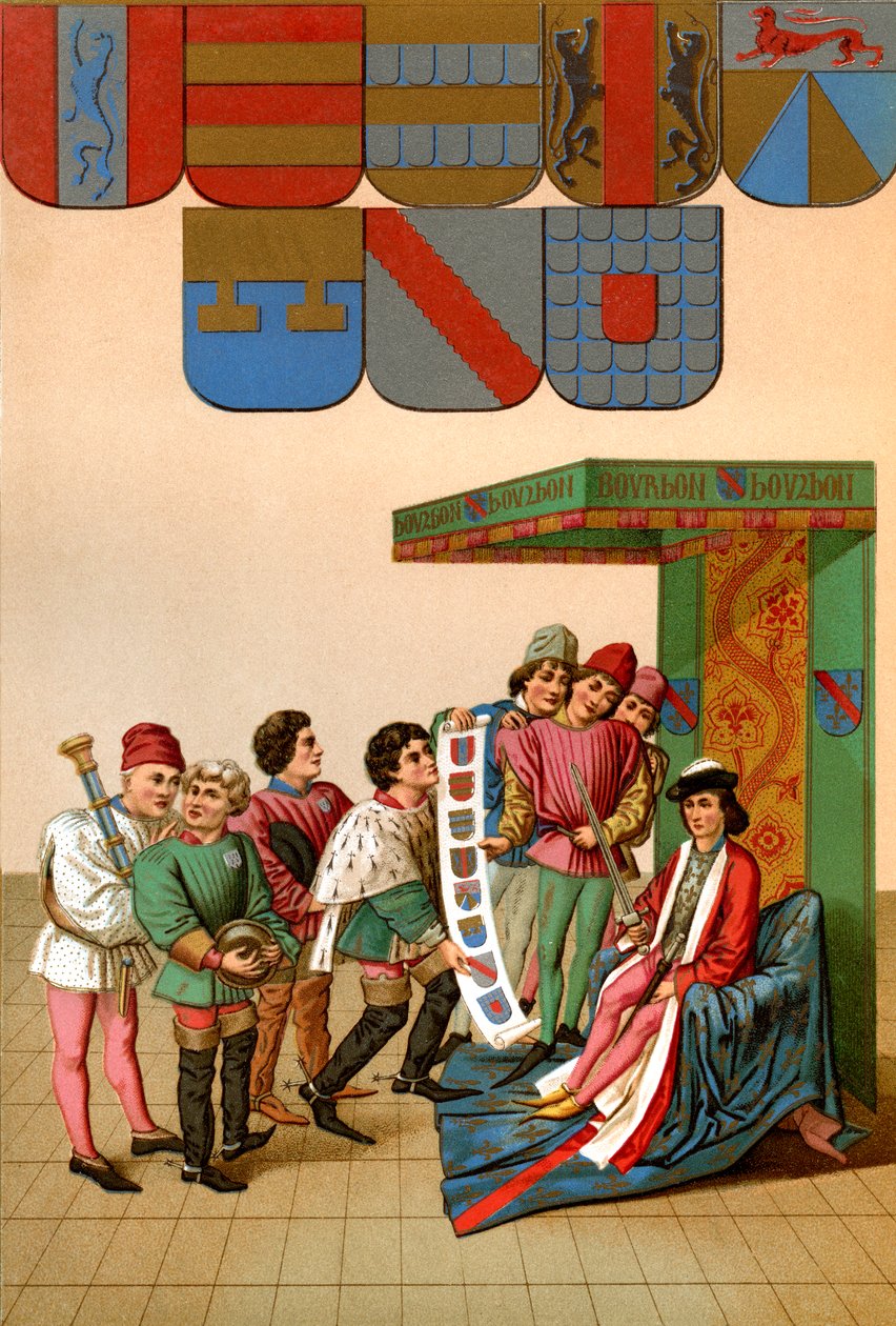 "King at Arms näyttää Duc de Bourbonin tekijältä French School