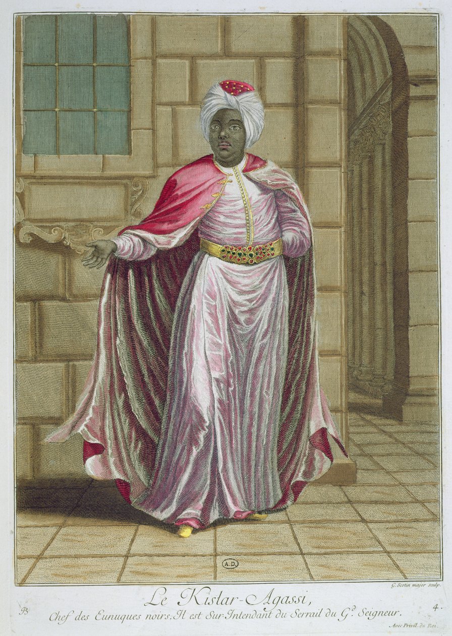 Kislar-Agassi, Recueil destampes sur les Costumes du Levant, kaiverrus Gerard Jean Baptiste Scotin (1671-1716) 1707-08 tekijältä French School