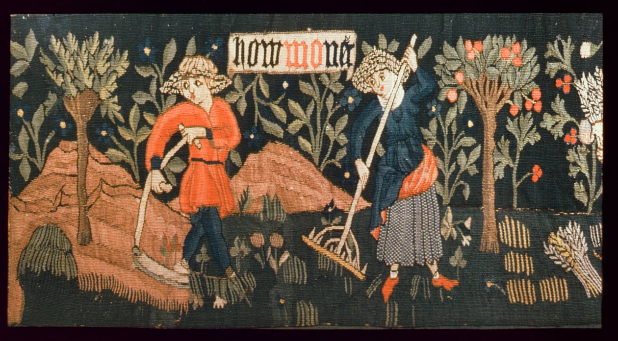 The Labors of the Months, Alsace, 1400-luvun puoliväli (villaa ja pellavaa) tekijältä French School