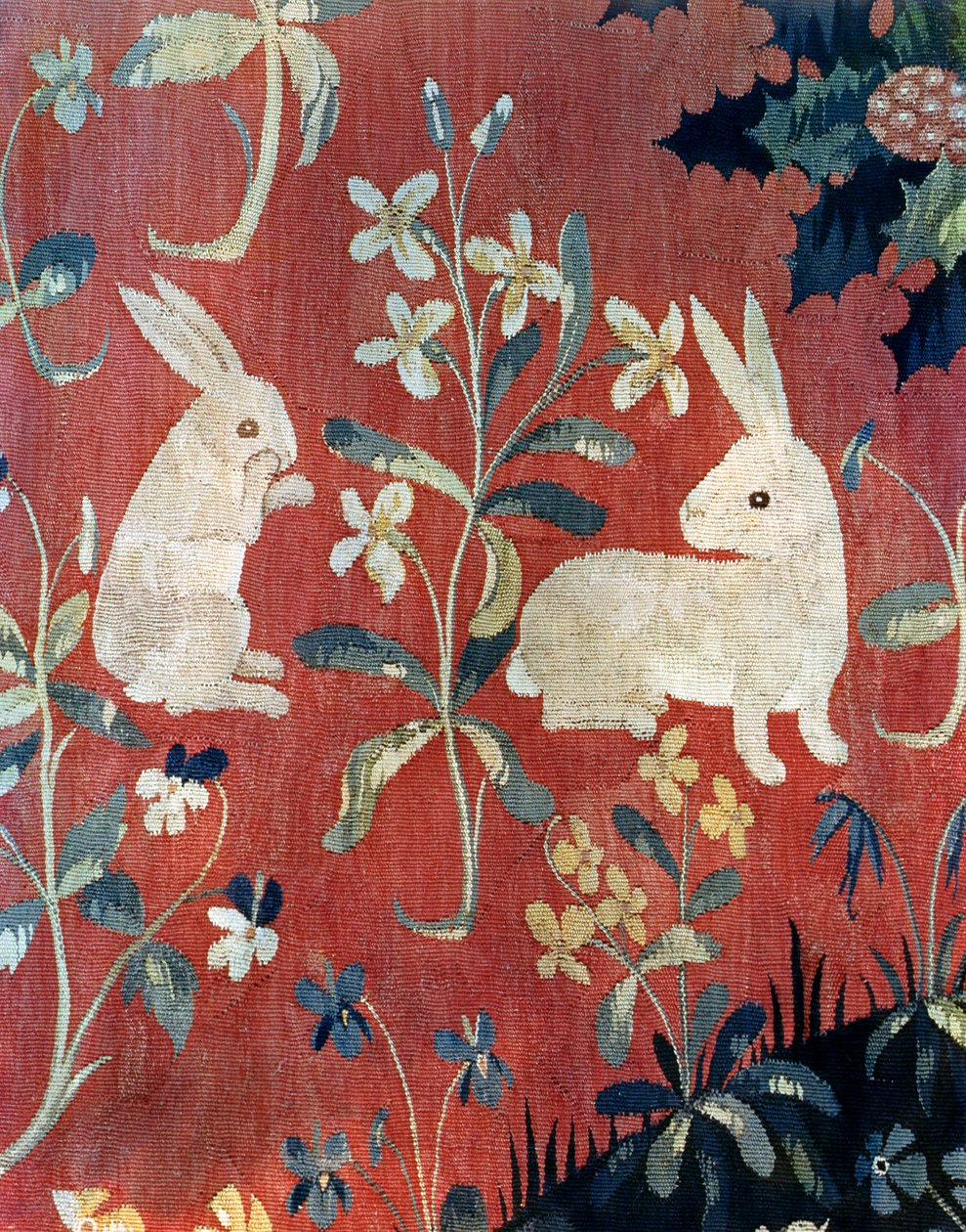 The Lady and the Unicorn: "Maku", yksityiskohta kahdesta kanista tekijältä French School
