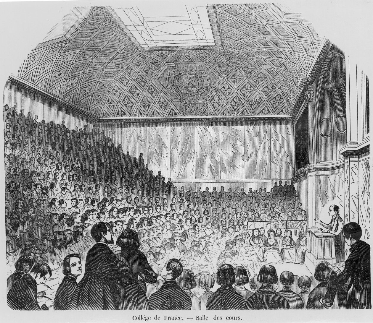 College de Francen luentoteatteri, Tableaux de Parisista, E. Texier, 1852 tekijältä French School