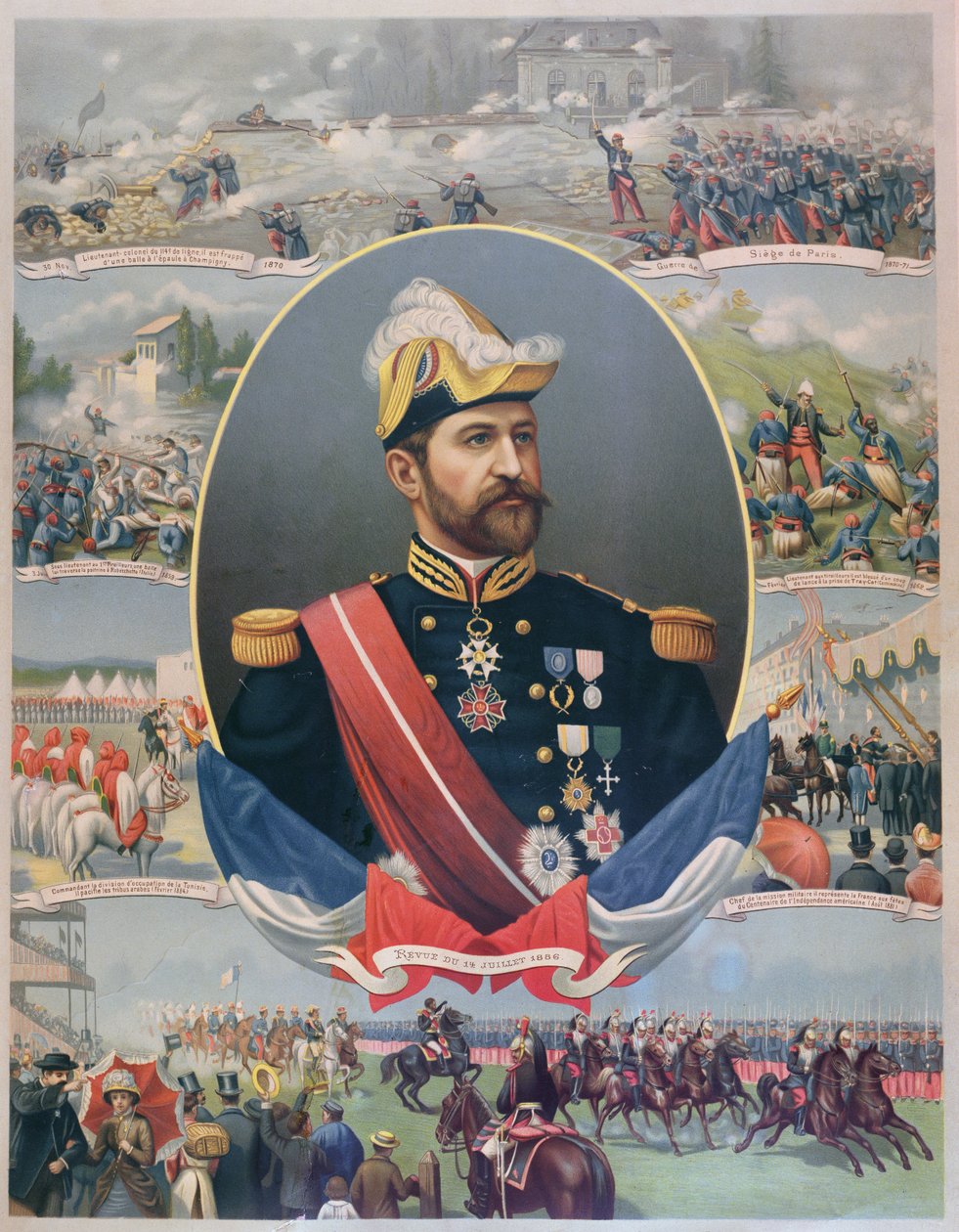 Kenraali Georges Ernest Boulangerin (1837-91) elämä, noin 1886 tekijältä French School