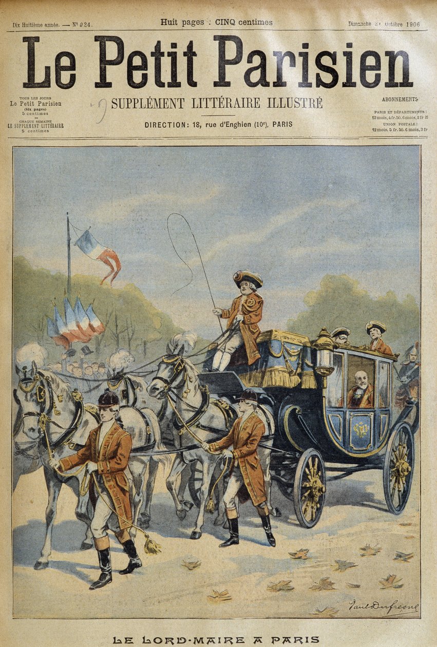Lordi pormestari Pariisissa - paikassa "" Le Peute Parisien"" 21.10.1906 tekijältä French School