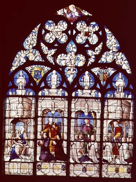 Madonna ja lapsi Johannes Kastajan kanssa, Pyhä Pietari esittelee Pierre Tullierin, Bourgesin majurin, ja hänen vaimonsa Neitsyt Mariaan, Pyhä Johannes esittelee Jean, Francois ja Pierre Tullierin, Bourgesin majurin, ja hänen vaimonsa Neitsyt Mariaan, Pyhä tekijältä French School