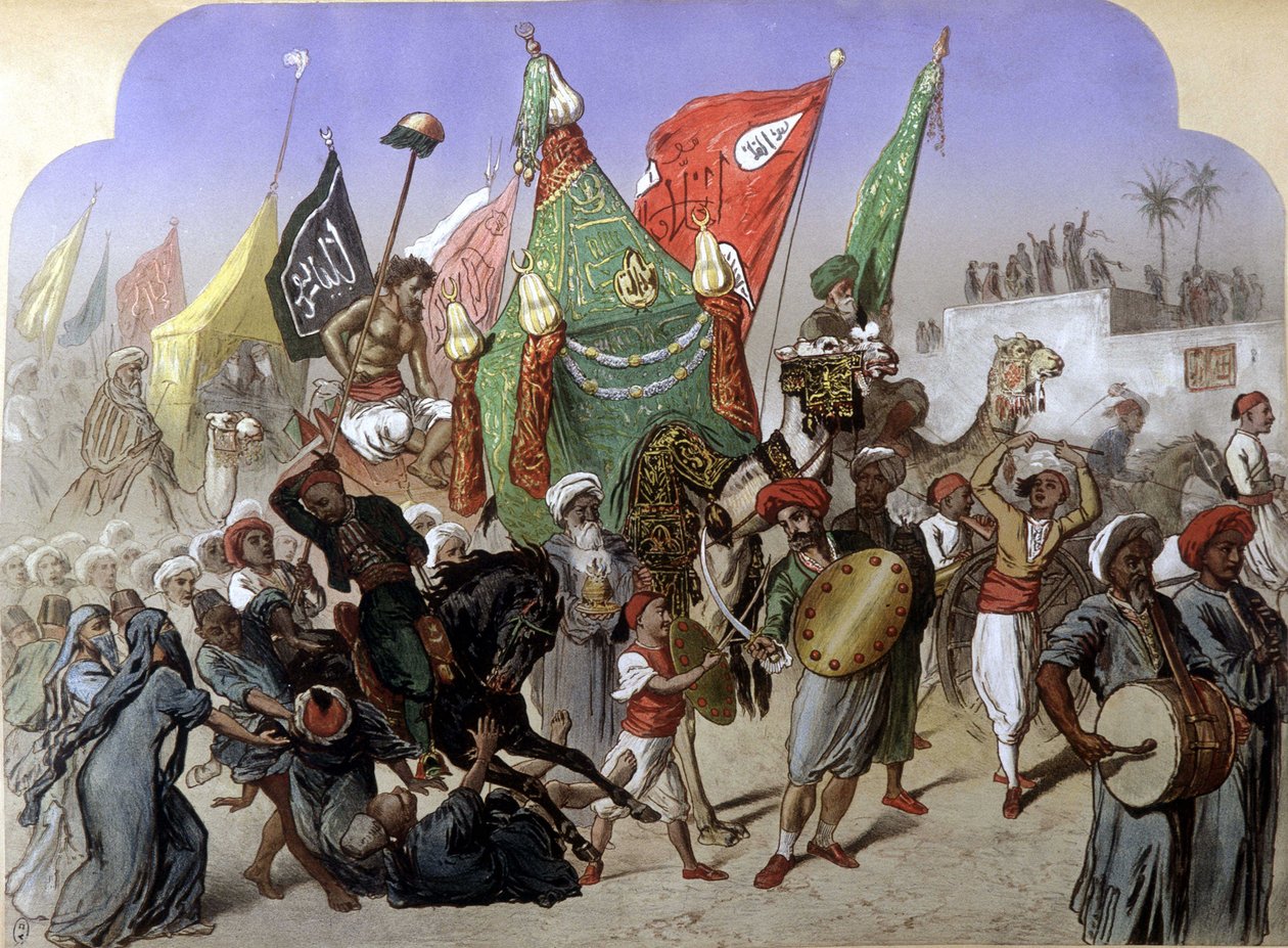 Mahmal: Mekan pyhän maton paluu - ""modernissa Egyptissä"", kirjoittanut Henri de Monte, v.1870 tekijältä French School