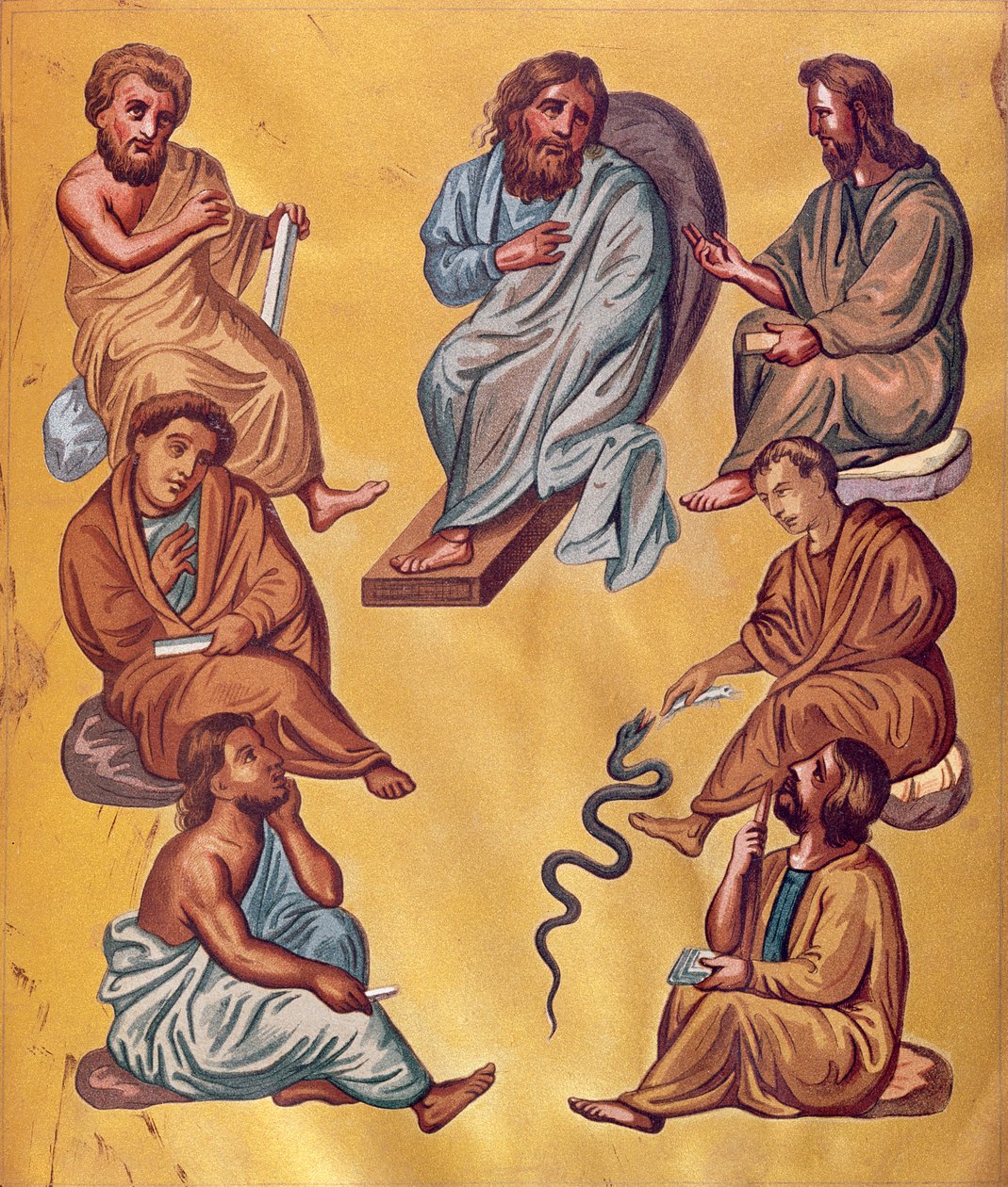 Antiikin tärkeimmät lääkärit, Fasmile Dioscoridesin Codex Constantinopolitanuksesta tekijältä French School
