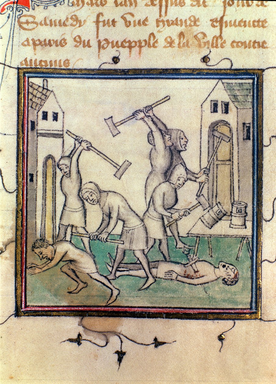 Mallotinit vuoden 1382 kapinan aikana, 1300-1400-luvulla tekijältä French School